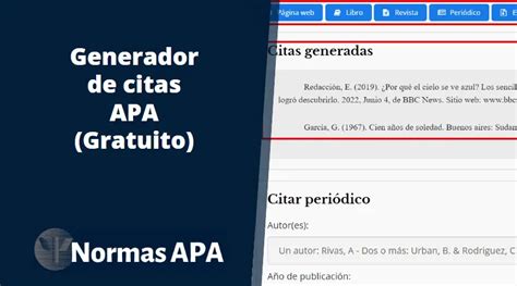 citar apa generador|Generador de Citas APA Gratuito [Actualización 2025]。